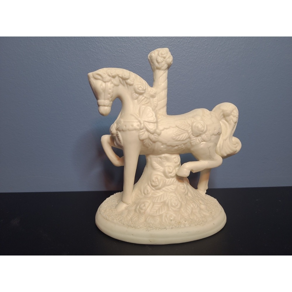 Vintage Albert E.  Price Carousel  Carnival Horse White Porcelain